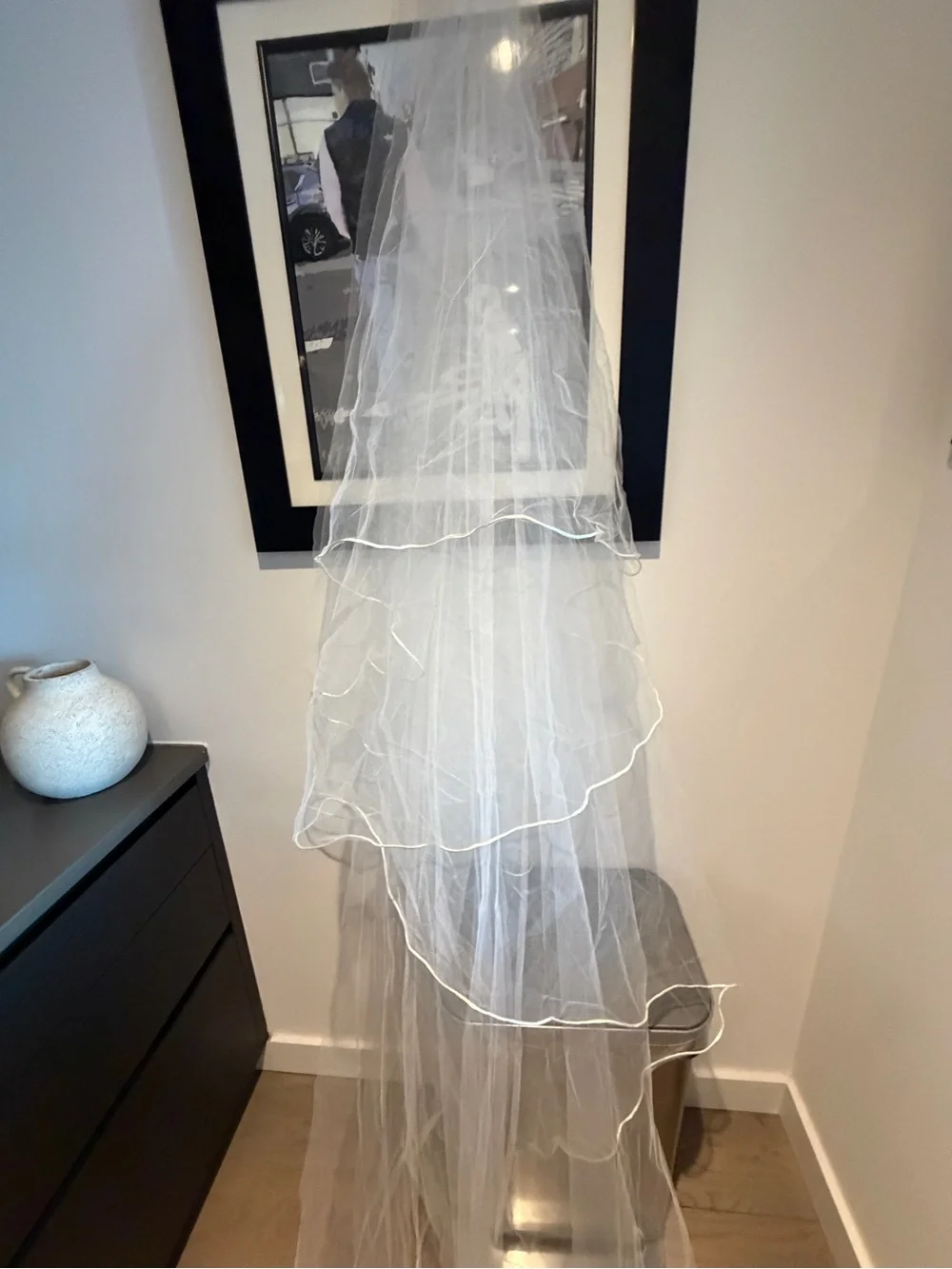 LIKE NEW Bridal Cathedral Veil - White Wedding Veil